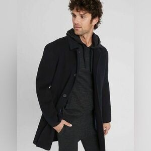 Banana republic wool blend splittable car coat in navy size M